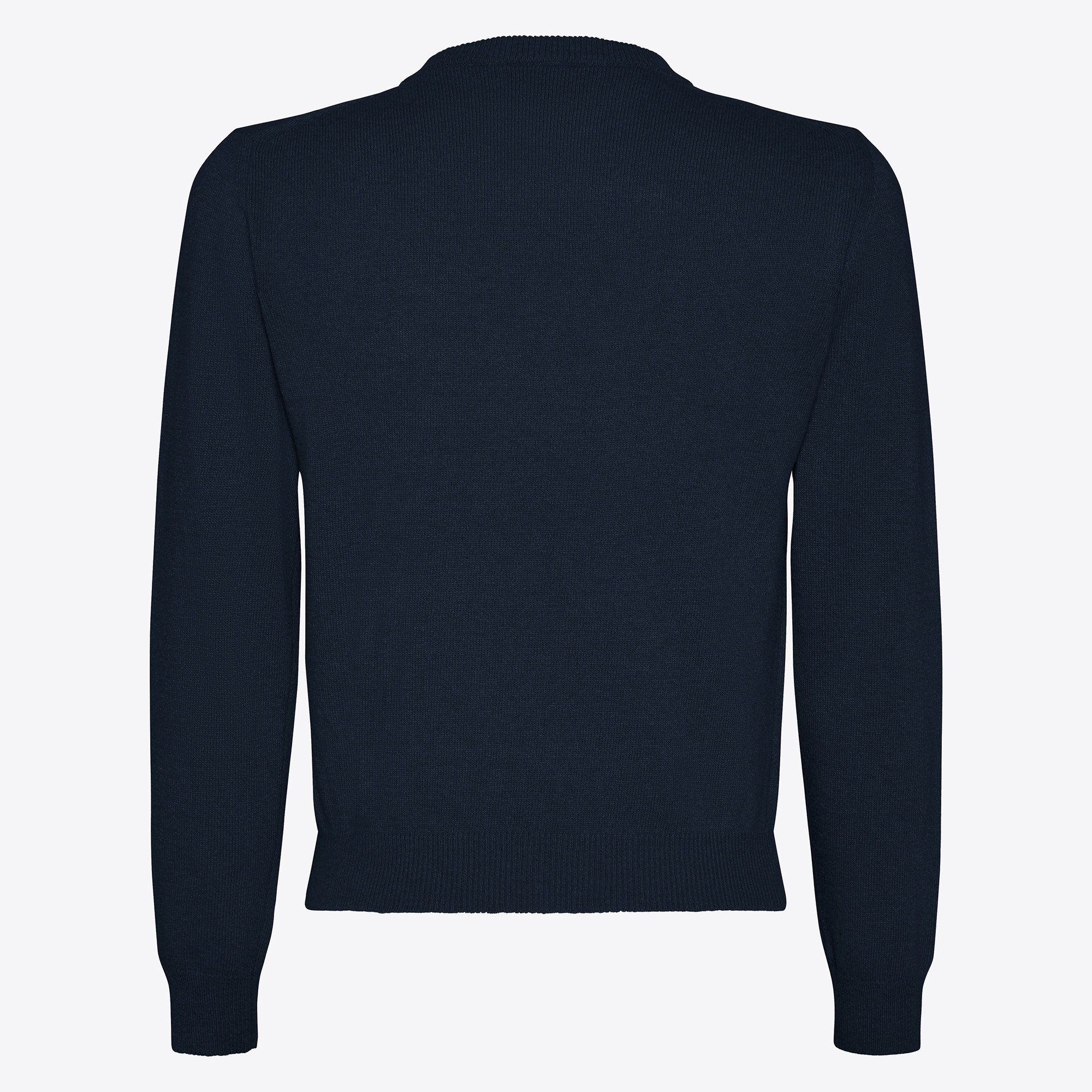 Cavalleria Toscana Orbit Crew Neck Cashmere Blend Sweater Navy - luxe Cavalleria Toscana Orbit Crew Neck Cashmere Blend Sweater Navy - luxe