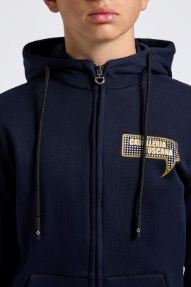 Cavalleria Toscana Boys Hooded Sweatshirt Comic Book Navy - tough look Cavalleria Toscana Boys Hooded Sweatshirt Comic Book Navy - tough look