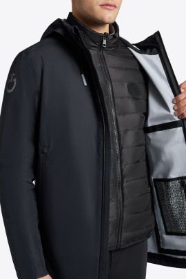 Cavalleria Toscana Heren 3-Way Hooded Performance Jacket - Navy Cavalleria Toscana Heren 3-Way Hooded Performance Jacket - Navy
