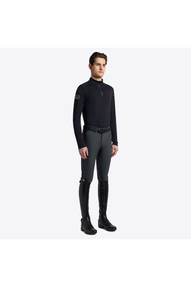 Cavalleria Toscana Mannen Trainingsshirt Tech Wool Half Zip - Navy Cavalleria Toscana Mannen Trainingsshirt Tech Wool Half Zip - Navy