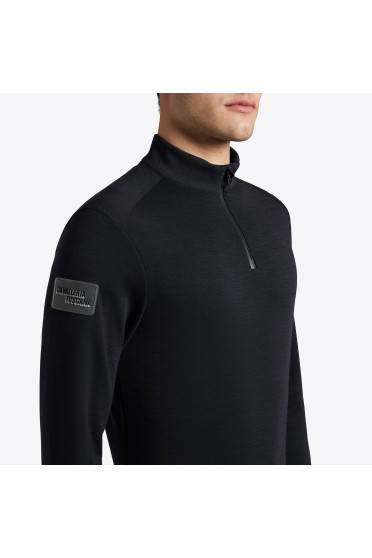 Cavalleria Toscana Mannen Trainingsshirt Tech Wool Half Zip - Navy Cavalleria Toscana Mannen Trainingsshirt Tech Wool Half Zip - Navy