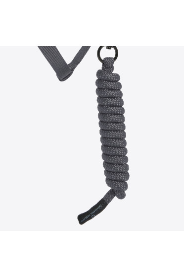 Cavalleria Toscana Verstelbaar Nylon Halster Met Touw Grijs - stevig