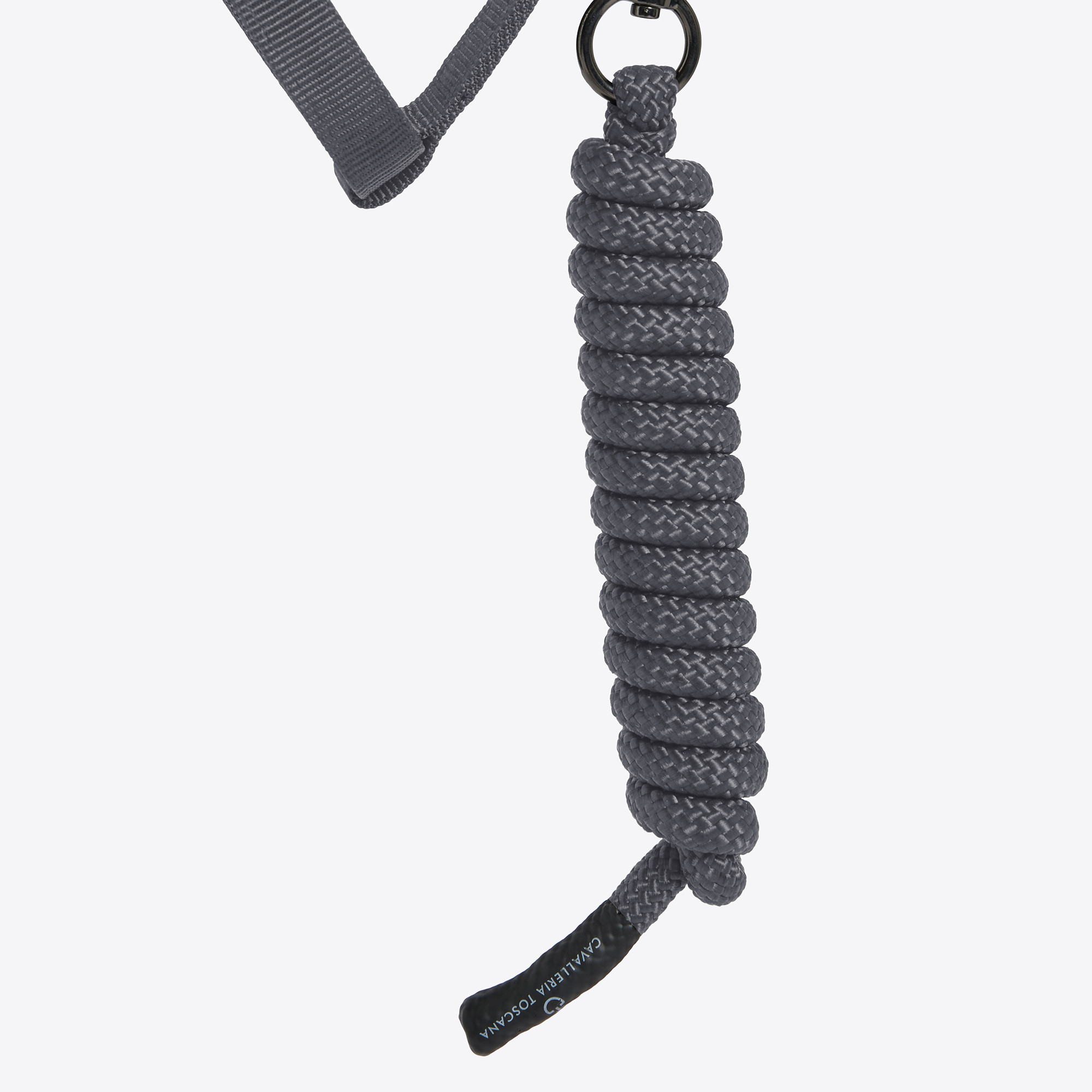 Cavalleria Toscana Verstelbaar Nylon Halster Met Touw Grijs - stevig