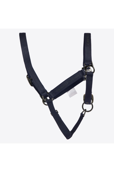 Cavalleria Toscana Verstelbaar Nylon Halster Met Touw Navy - stevig