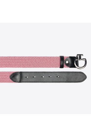 Women's Elastic Belt CT Clasp Black Pink - chique belt