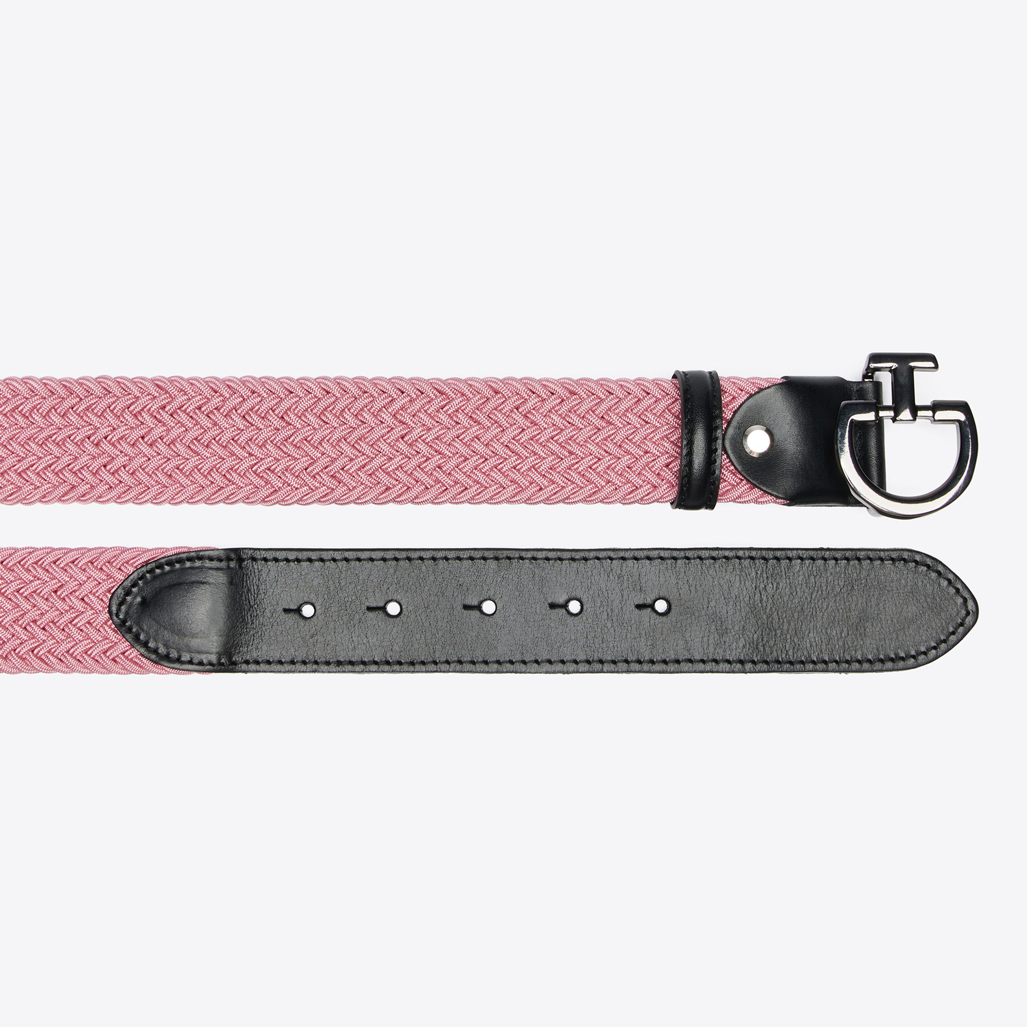 Women's Elastic Belt CT Clasp Black Pink - chique belt