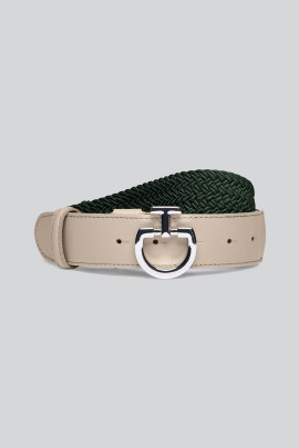 Women's Elastic Belt CT Clasp Beige Green - chic belt