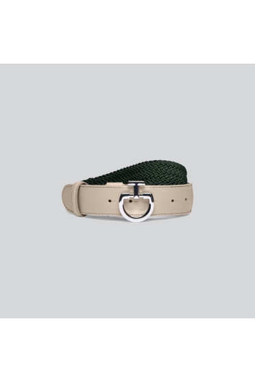 Women's Elastic Belt CT Clasp Beige Groen - chique belt Women's Elastic Belt CT Clasp Beige Groen - chique belt