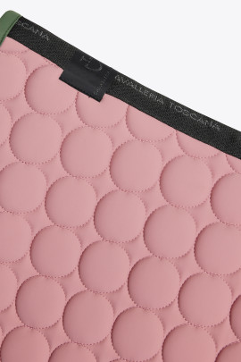 Cavalleria Toscana Circle Quilted Jersey Spring Zadeldekje - Roze Groen Cavalleria Toscana Circle Quilted Jersey Spring Zadeldekje - Roze Groen