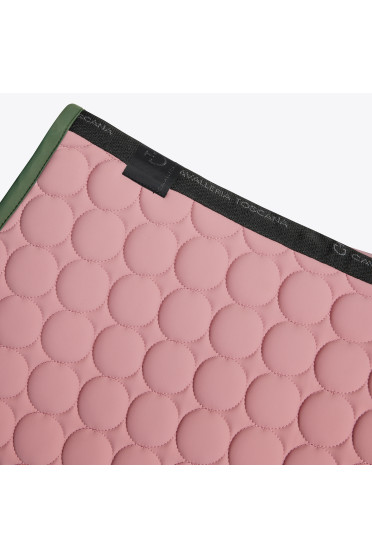 Cavalleria Toscana Circle Quilted Jersey Jumping Saddle Pad - Pink Green Cavalleria Toscana Circle Quilted Jersey Jumping Saddle Pad - Pink Green