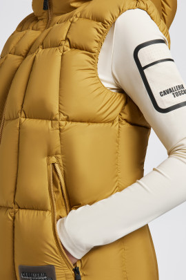 Cavalleria Toscana Dames Gewatteerde Bodywarmer Mosterd - comfortabel Cavalleria Toscana Dames Gewatteerde Bodywarmer Mosterd - comfortabel