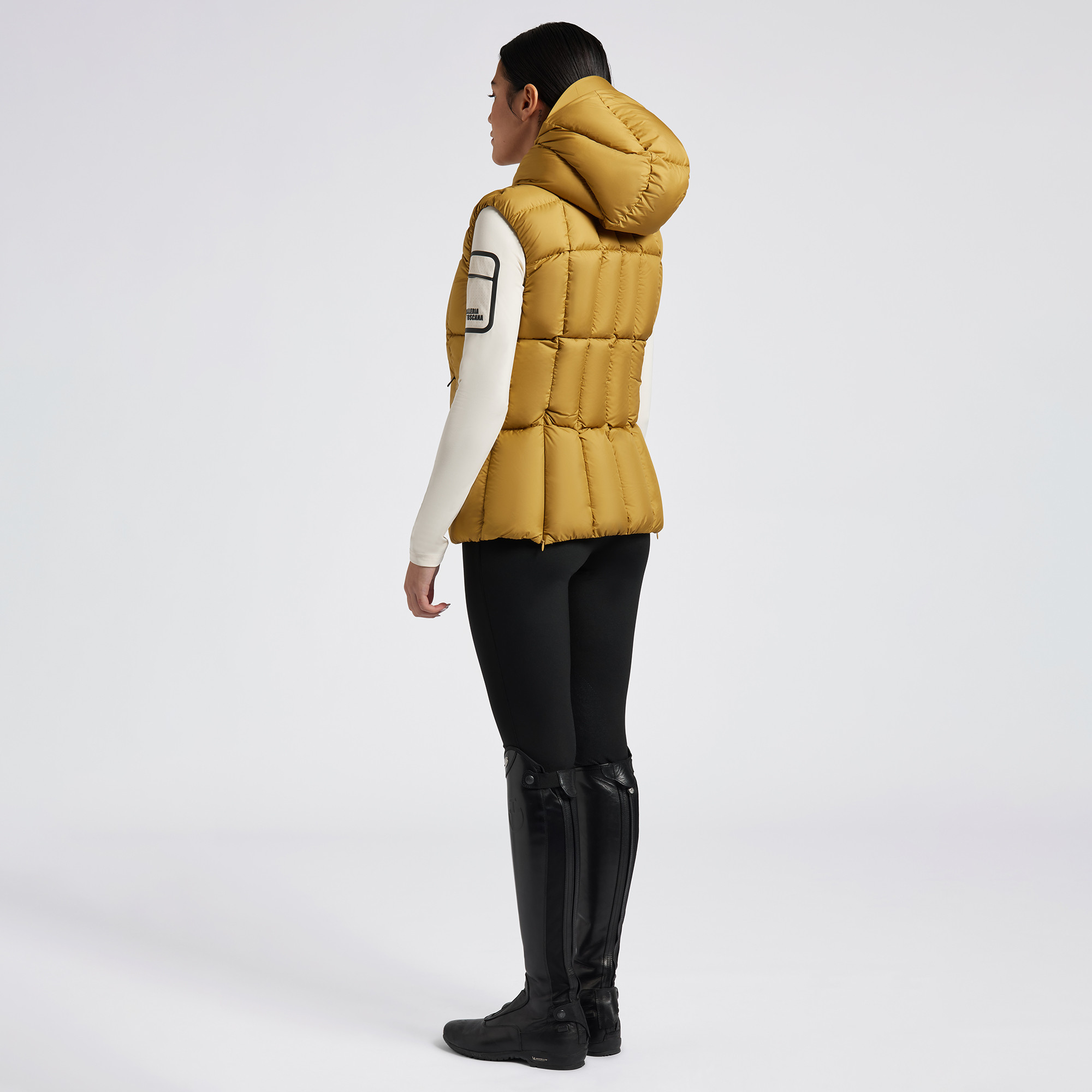 Cavalleria Toscana Women's Nylon Padded Vest Mustard - comfortable Cavalleria Toscana Women's Nylon Padded Vest Mustard - comfortable