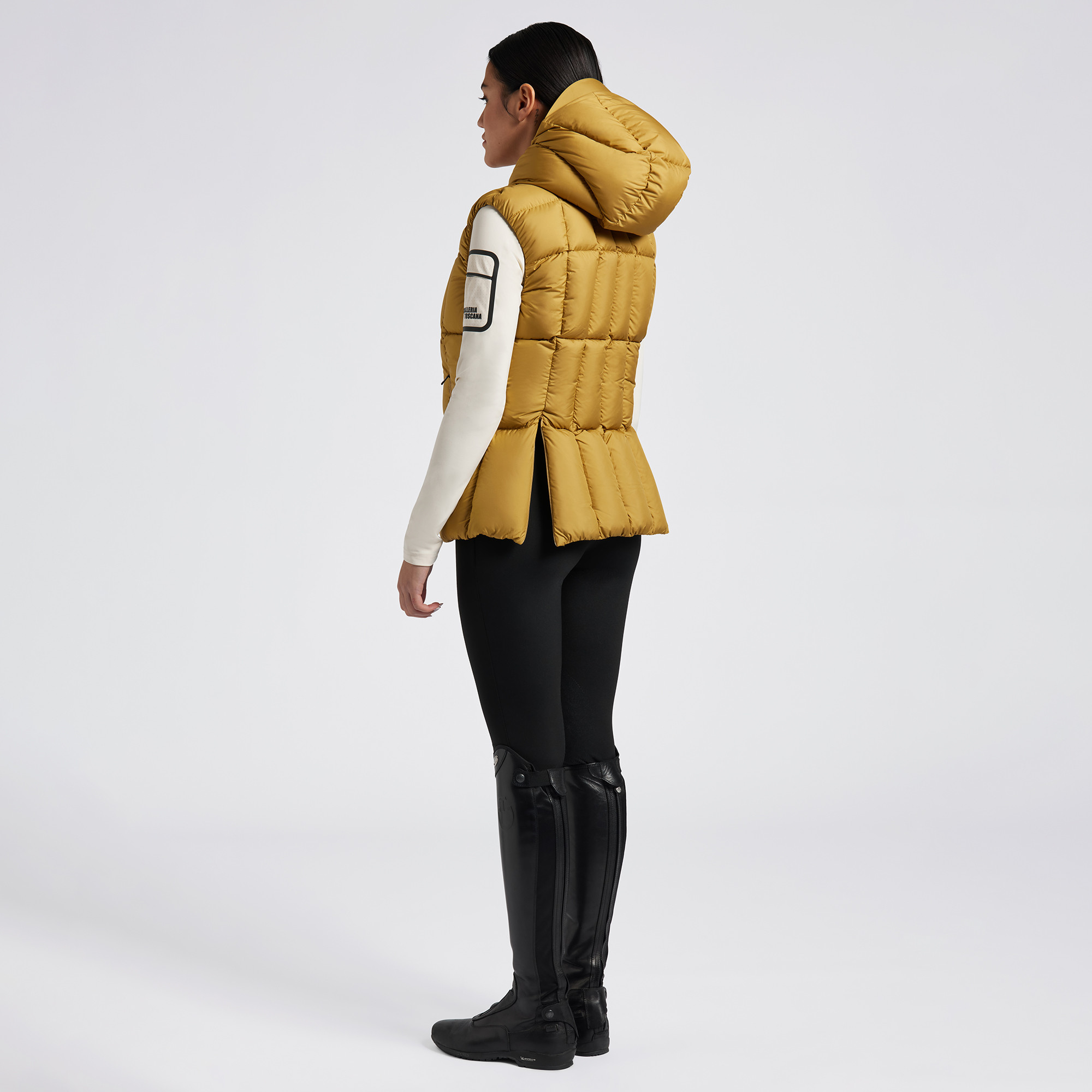 Cavalleria Toscana Women's Nylon Padded Vest Mustard - comfortable Cavalleria Toscana Women's Nylon Padded Vest Mustard - comfortable