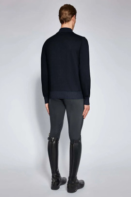 Cavalleria Toscana Half Zip Coltrui Cotton Sweater Blauw - Ridershouse.com Cavalleria Toscana Half Zip Coltrui Cotton Sweater Blauw - Ridershouse.com