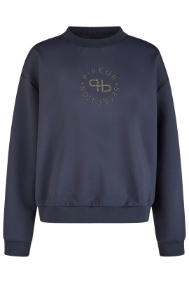 Pikeur Women's Sweater Studs "Selection" Navy - with shimmering studs