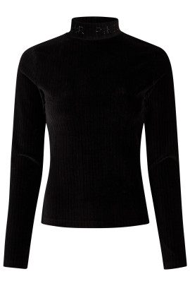 Pikeur Women's Rip Shirt "Selection" Black - with glitter studs