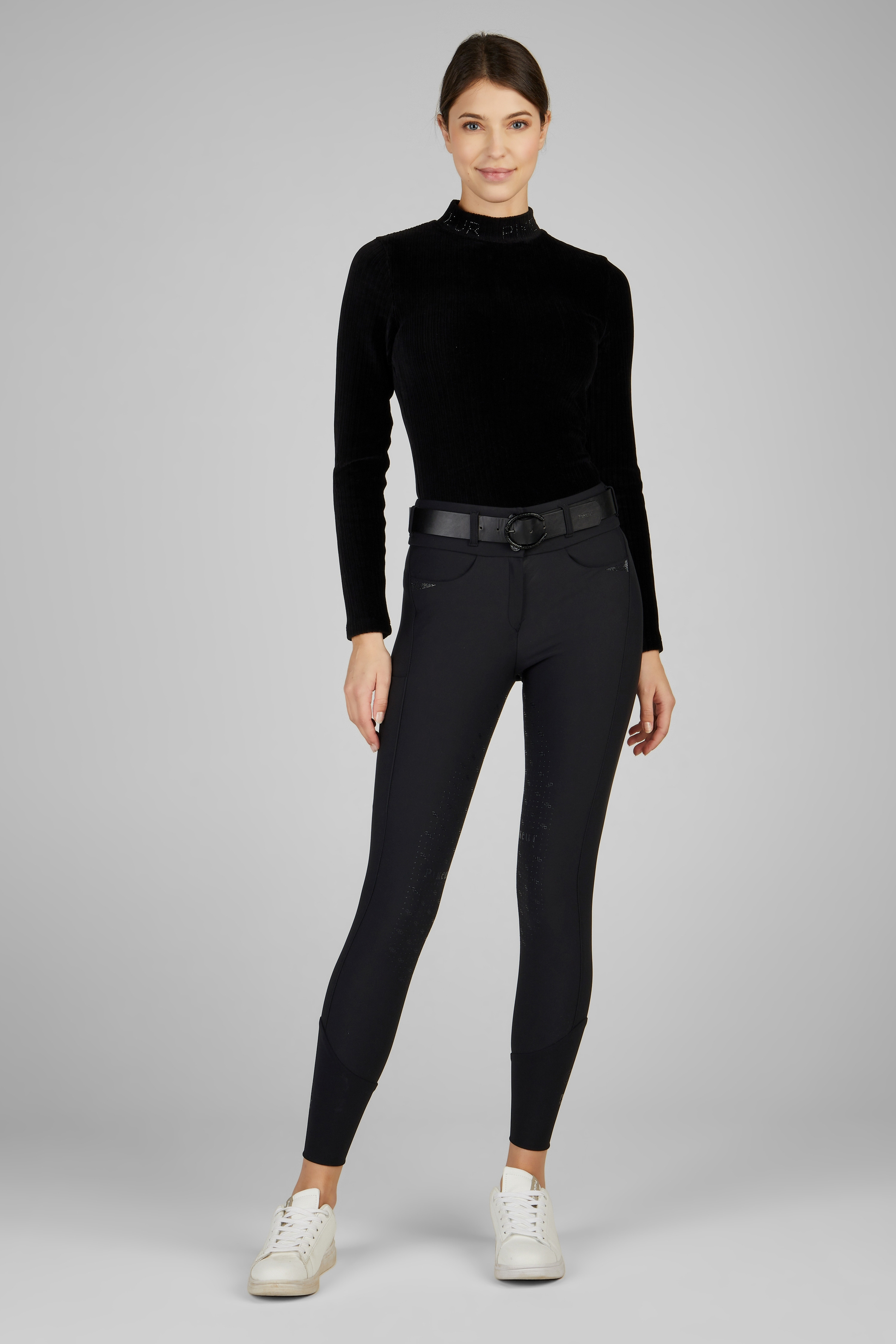 Pikeur Dames Rip Shirt "Selection" Zwart - met glitter studs Pikeur Dames Rip Shirt "Selection" Zwart - met glitter studs