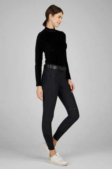 Pikeur Dames Rip Shirt "Selection" Zwart - met glitter studs Pikeur Dames Rip Shirt "Selection" Zwart - met glitter studs