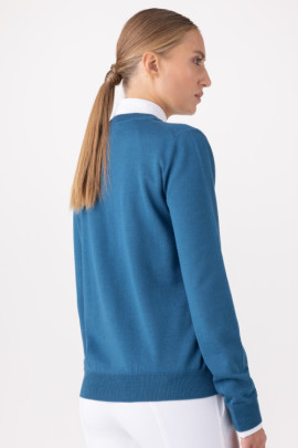Equiline V-hals Pullover Donna Blauw kopen? - comfortabel Equiline V-hals Pullover Donna Blauw kopen? - comfortabel