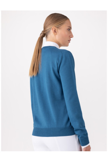 Equiline V-hals Pullover Donna Blauw kopen? - comfortabel Equiline V-hals Pullover Donna Blauw kopen? - comfortabel