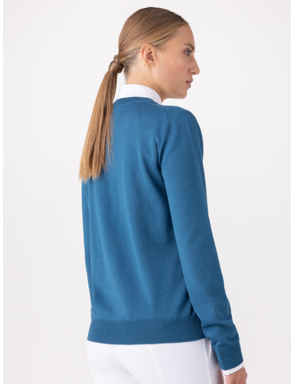 Equiline V-hals Pullover Donna Blauw kopen? - comfortabel Equiline V-hals Pullover Donna Blauw kopen? - comfortabel