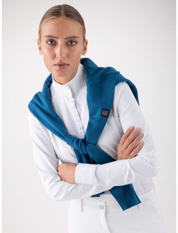 Equiline V-hals Pullover Donna Blauw kopen? - comfortabel Equiline V-hals Pullover Donna Blauw kopen? - comfortabel