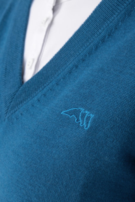 Equiline V-hals Pullover Donna Blauw kopen? - comfortabel Equiline V-hals Pullover Donna Blauw kopen? - comfortabel