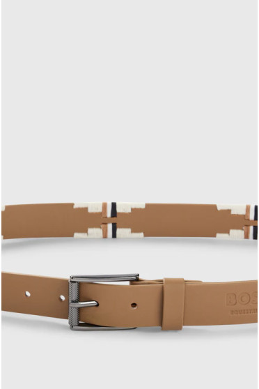 BOSS EQUESTRIAN Polo Riem Signature Camel kopen? - handgemaakt BOSS EQUESTRIAN Polo Riem Signature Camel kopen? - handgemaakt