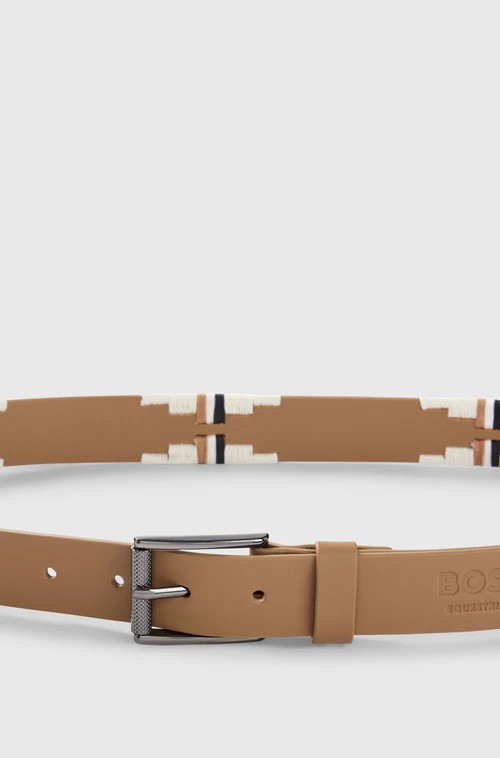 BOSS EQUESTRIAN Polo Riem Signature Camel kopen? - handgemaakt BOSS EQUESTRIAN Polo Riem Signature Camel kopen? - handgemaakt