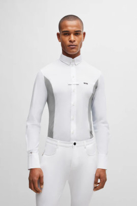 BOSS Equestrian Wedstrijdshirt Norman Grijs kopen? - klassiek