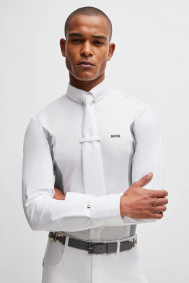 BOSS Equestrian Wedstrijdshirt Norman Grijs kopen? - klassiek BOSS Equestrian Wedstrijdshirt Norman Grijs kopen? - klassiek
