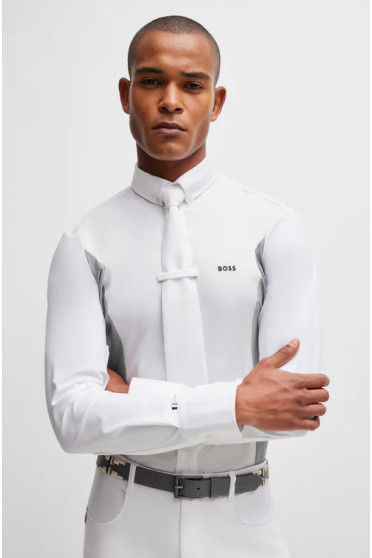 BOSS Equestrian Wedstrijdshirt Norman Grijs kopen? - klassiek BOSS Equestrian Wedstrijdshirt Norman Grijs kopen? - klassiek