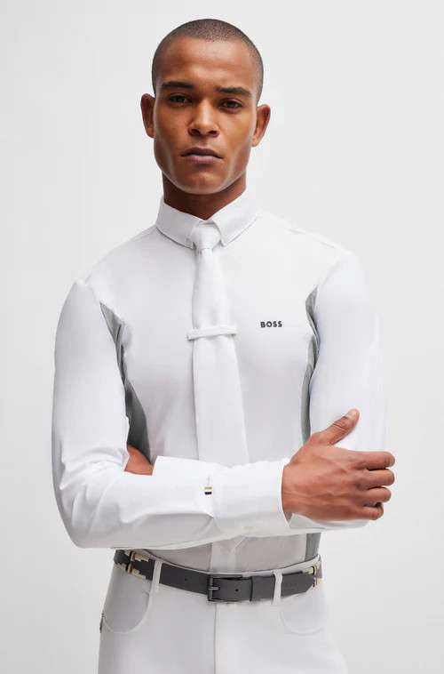 BOSS Equestrian Wedstrijdshirt Norman Grijs kopen? - klassiek BOSS Equestrian Wedstrijdshirt Norman Grijs kopen? - klassiek
