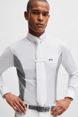 BOSS Equestrian Wedstrijdshirt Norman Grijs kopen? - klassiek BOSS Equestrian Wedstrijdshirt Norman Grijs kopen? - klassiek