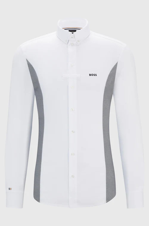 BOSS Equestrian Wedstrijdshirt Norman Grijs kopen? - klassiek BOSS Equestrian Wedstrijdshirt Norman Grijs kopen? - klassiek