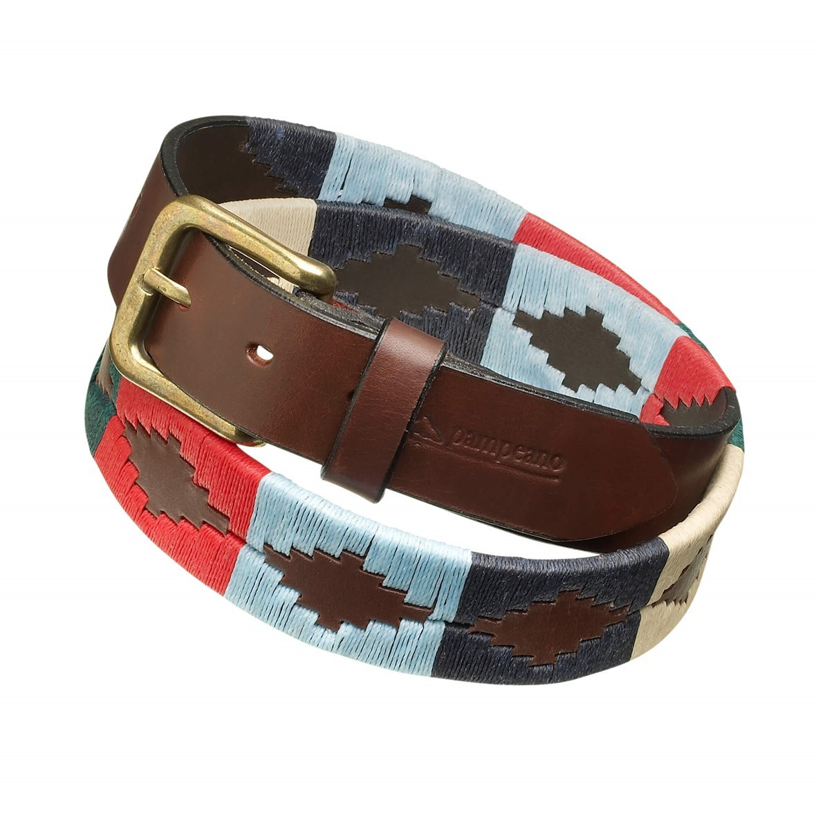 Pampeano Polo Riem Multi 2.0 Smal in de kleuren rood blauw groen beige Pampeano Polo Riem Multi 2.0 Smal in de kleuren rood blauw groen beige