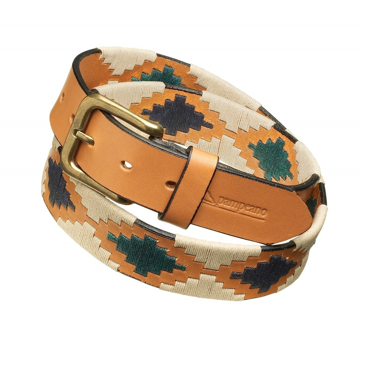 Ridereshouse Pampeano Polo Riem Camel Blauw Groen Ridereshouse Pampeano Polo Riem Camel Blauw Groen