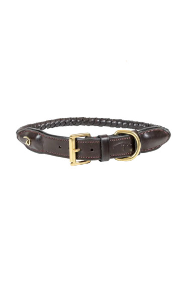 Dyon Gevlochten Leren Halsband Bruin - Iets voor jou? Dyon Gevlochten Leren Halsband Bruin - Iets voor jou?