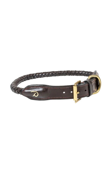 Dyon Gevlochten Leren Halsband Bruin - Iets voor jou? Dyon Gevlochten Leren Halsband Bruin - Iets voor jou?