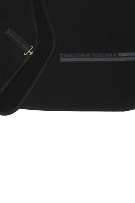 CT Lightweight Fleece Rug w / Printed Stripes Black - Green Cavalleria Toscana