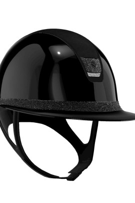 Miss Shield 2.0 Helmet Glossy Black - Alcantara - Crystal Fabric