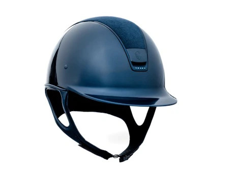Samshield 1.0 Cap Glossy Blauw - Alcantara - 5 Swarovski - Limited Edition Samshield 1.0 Cap Glossy Blauw - Alcantara - 5 Swarovski - Limited Edition