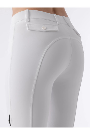 Equiline Women's Riding Breeches Atirk Knee Grip - White - Ridershouse Equiline Women's Riding Breeches Atirk Knee Grip - White - Ridershouse