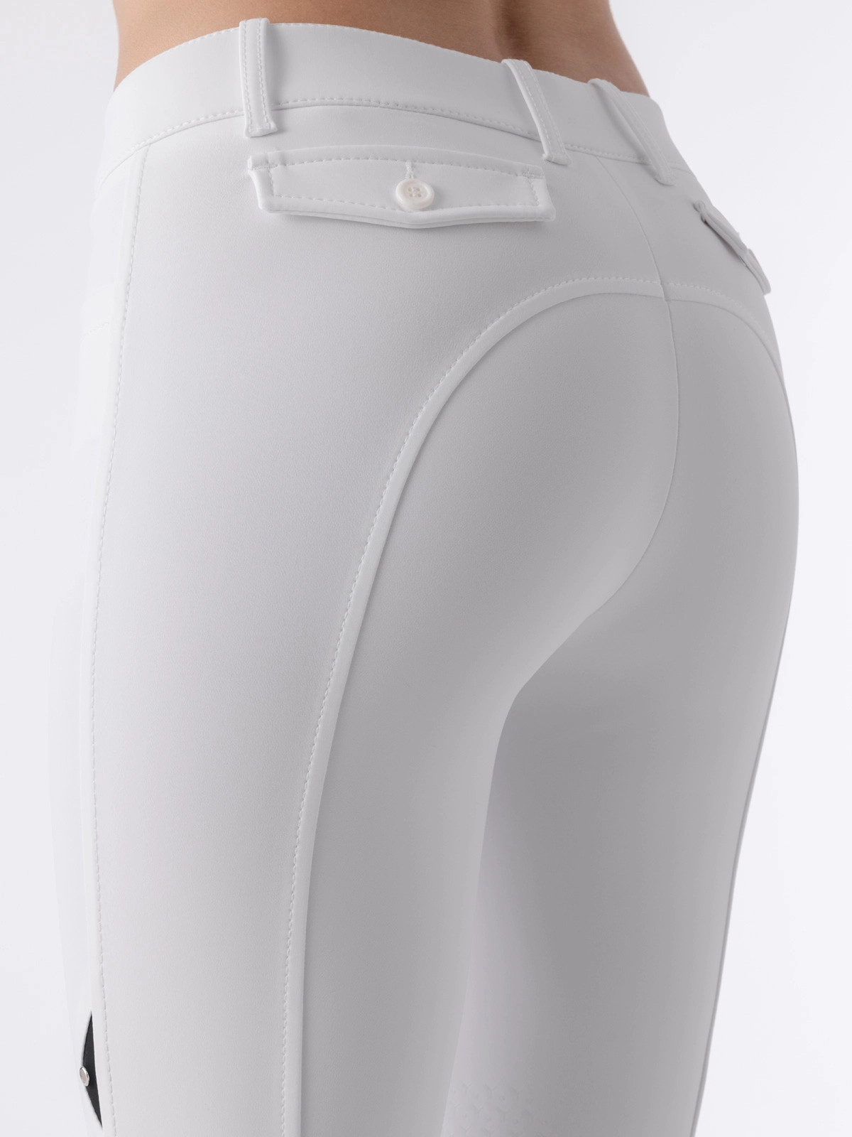 Equiline Women's Riding Breeches Atirk Knee Grip - White - Ridershouse Equiline Women's Riding Breeches Atirk Knee Grip - White - Ridershouse
