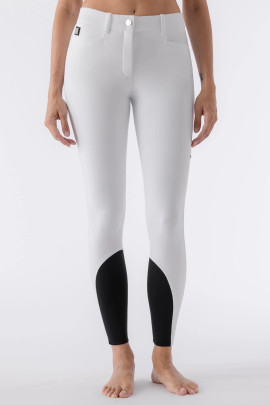 Equiline Women's Riding Breeches Atirk Knee Grip - White - Ridershouse