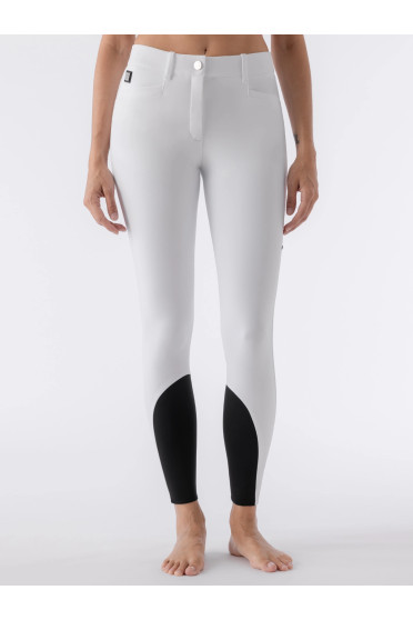 Equiline Women's Riding Breeches Atirk Knee Grip - White - Ridershouse Equiline Women's Riding Breeches Atirk Knee Grip - White - Ridershouse