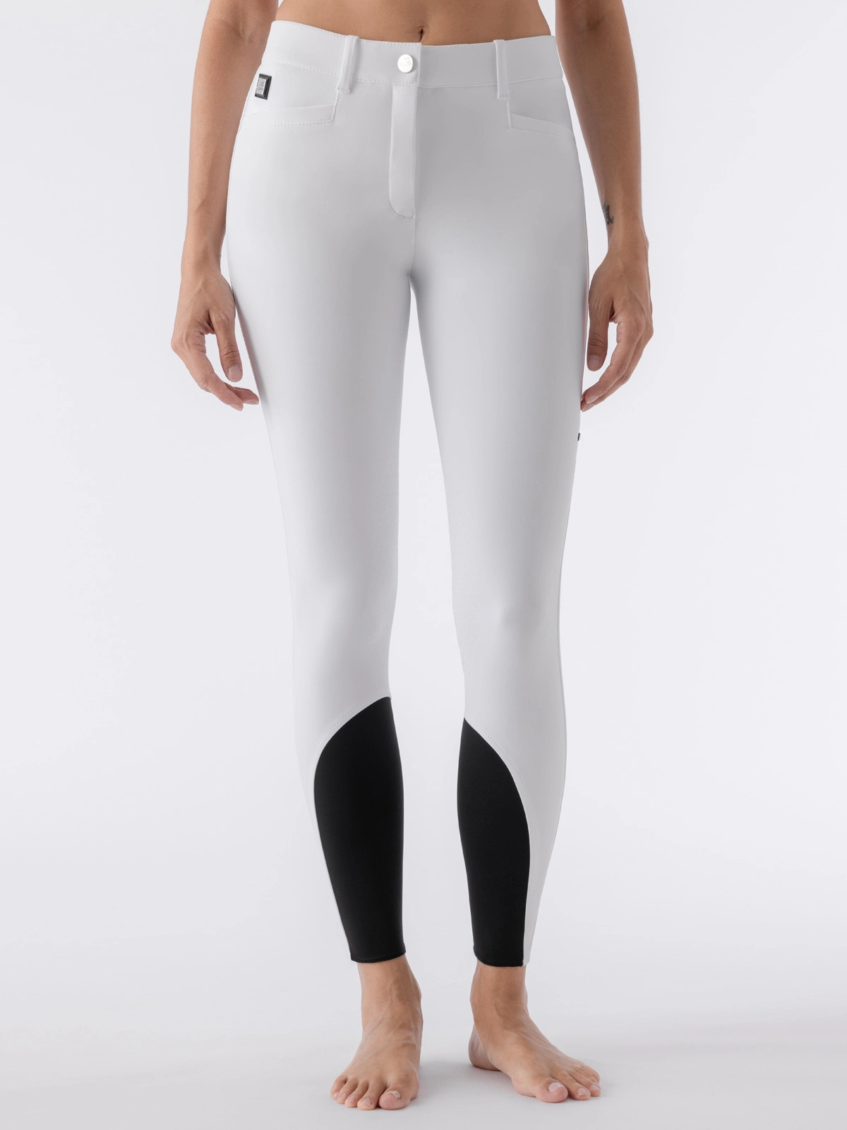 Equiline Women's Riding Breeches Atirk Knee Grip - White - Ridershouse Equiline Women's Riding Breeches Atirk Knee Grip - White - Ridershouse