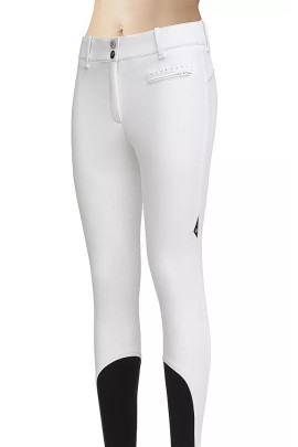 Equiline Women's Riding Breeches Full Grip High Waist Cecilefh - White