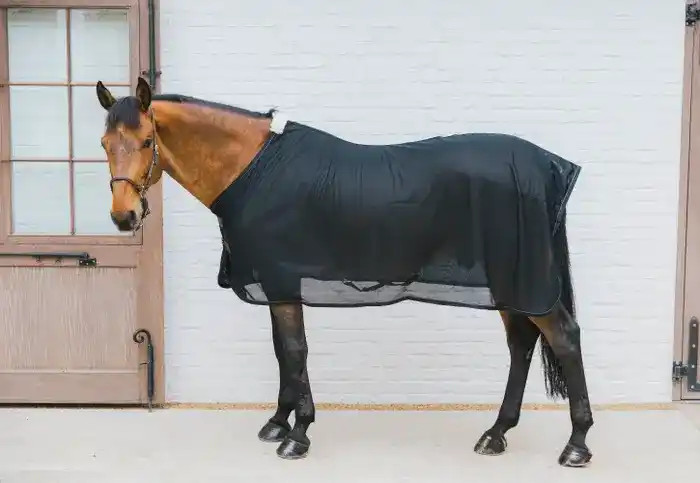 Kentucky Horsewear Mesh Fly Sheet Navy, Perfect voor transport of in de molen Kentucky Horsewear Mesh Fly Sheet Navy, Perfect voor transport of in de molen