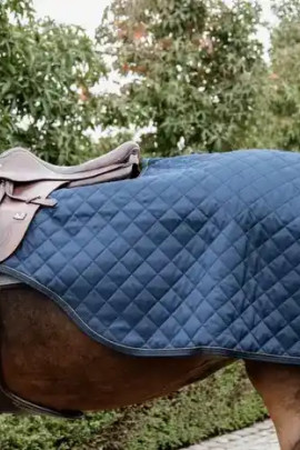 Uitrijdeken om de paarden mee los te rijden of in- en uit te stappen wanneer het koud is Uitrijdeken om de paarden mee los te rijden of in- en uit te stappen wanneer het koud is